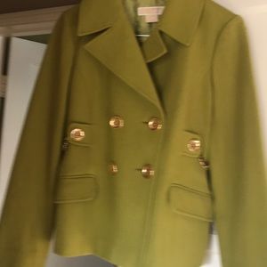 Green double breasted jacket